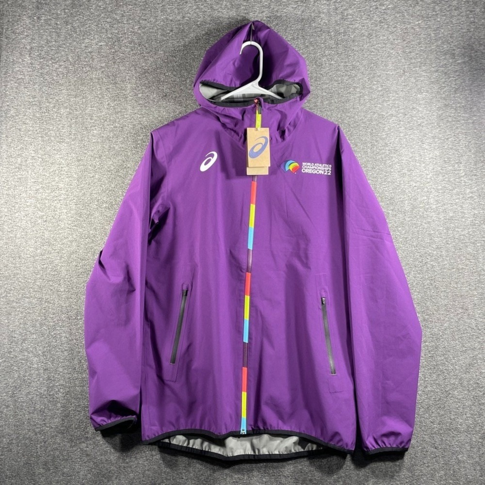 World Athletics Championships OREGON 22 Asics Mens Large Ready-Set Jacket Purple